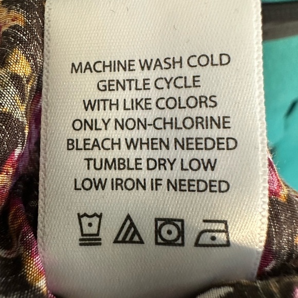 Pioneer Woman Embellished Split Neck Blouse large (12-14) pink brown - Picture 11 of 13